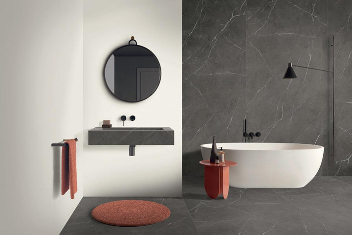 Panel de Porcelana Efecto Mármol Marmoteca Grey Stone 48x110