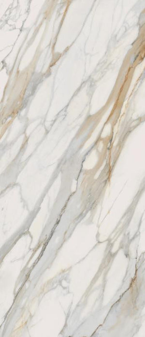 Panel de Porcelana con Apariencia de Mármol Perpetuo Venato Gold 48x109