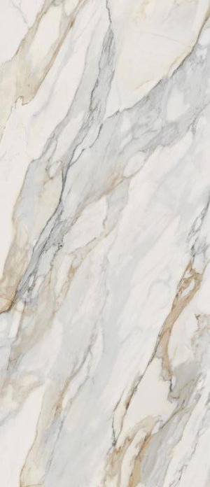 Perpetual Venato Gold Polished 48x109 Marble Look Porcelain Panel Porcelain Tile