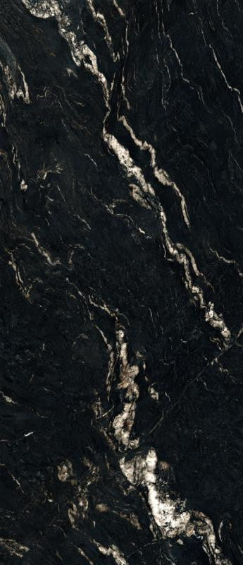 Perpetual Belvedere Dark Polished 48x109 Marble Look Porcelain Panel Porcelain Tile