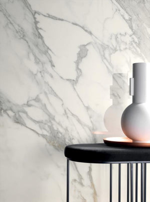 Synestesia Pure Statuario Thin Porcelain Panel for no grout lines