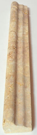 Antique Gold Travertine 1.5x12 Honed Crown Molding