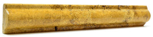 Revestimiento de travertino dorado tamboreado de 1-3/4x12