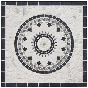 Flower Stone 36x36 Natural Stone Medallion Tile