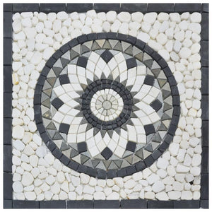 Flower Stone 36x36 Natural Stone Medallion Tile