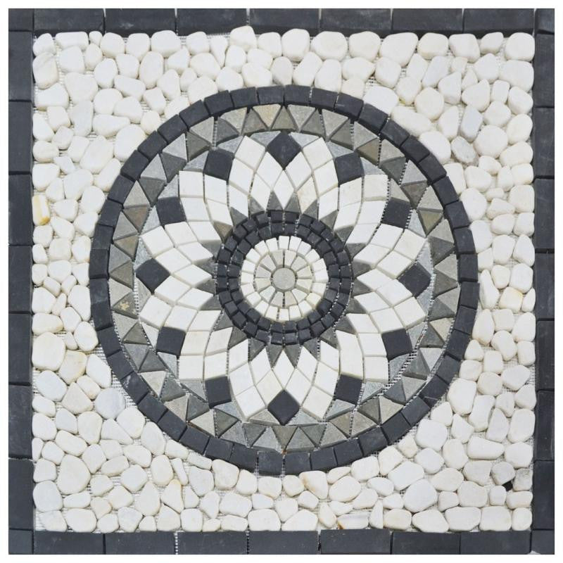 Medallón de piedra natural Flower Stone 36x36