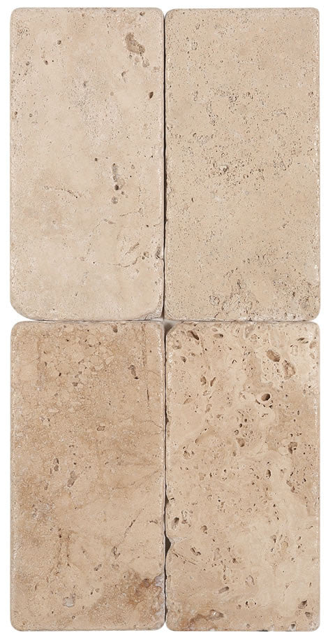 Classic Premium Travertine Tumbled 3x6 Subway Tile