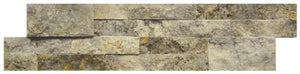 Silver Travertine Splitface Ledger Panel 6x24 Travertine Tile