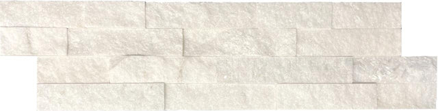 Glacial White Quartzite Splitface Ledger Panel 