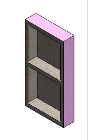 Double Square Niche 14-1/4" x 27-3/4"