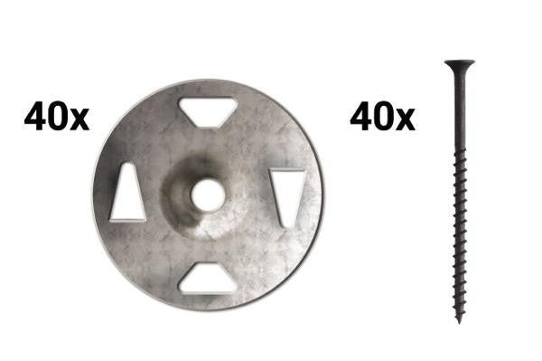 Schluter Kerdi-Board 1-5/8" Screws & Washers 40-Pack 1