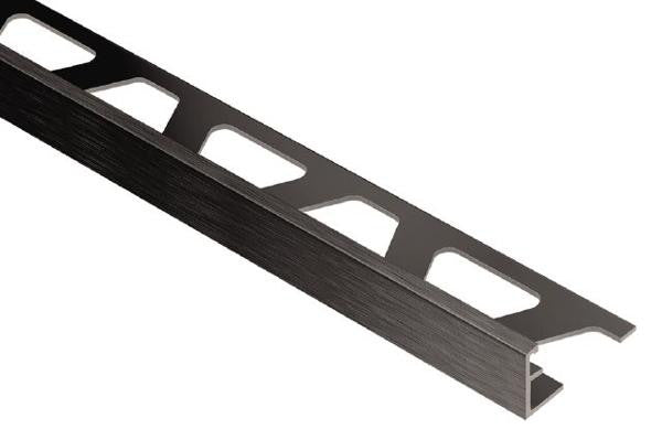 JOLLY 1/2" Brushed Graphite Tile Edge Trim