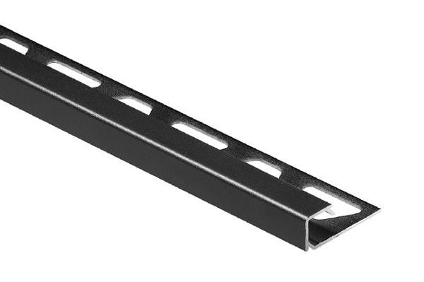 Perfil para esquinas de azulejos QUADEC, 3/8", negro mate 1