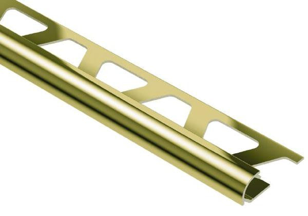 Schluter RONDEC 3/8" Polished Brass Aluminum Bullnose Trim 1