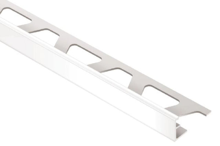 JOLLY 5/16" Esquinero para azulejos de aluminio blanco brillante 1