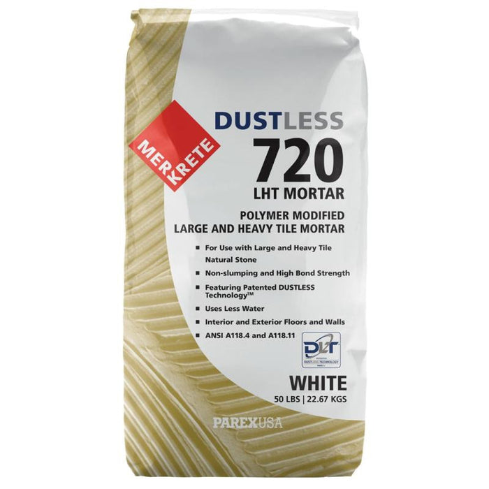 Merkrete 720 Marble Pro Non-Staining White Mortar, 50 lb 1
