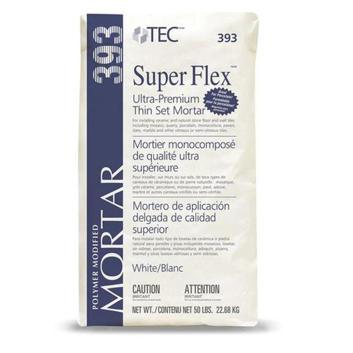 Mortero Premium Ultra SuperFlex de TEC, blanco, 50 lb 1