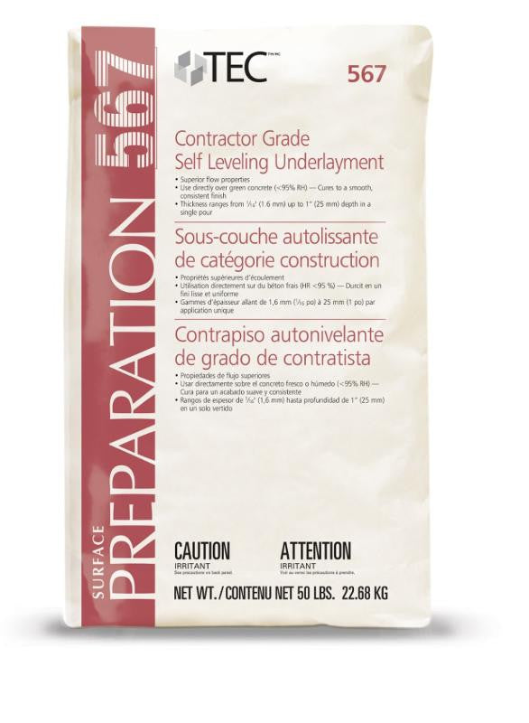 TEC 567 Contractor Grade Self-Leveling Underlayment, 50 lb 1