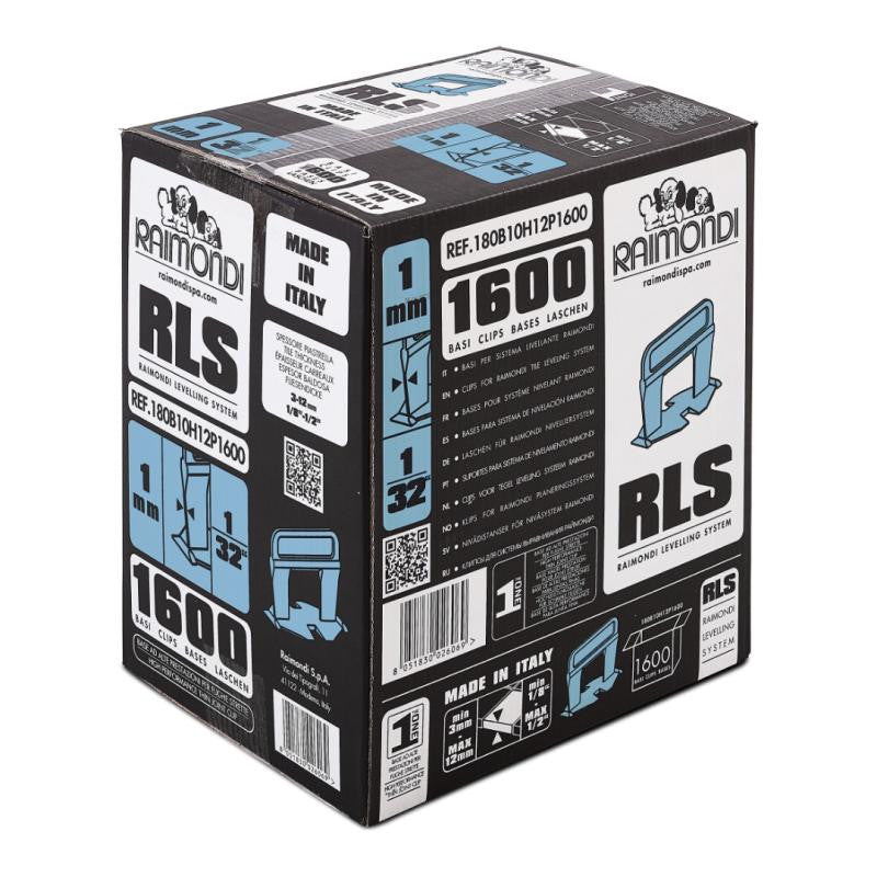 Raimondi RLS NV 1/32" Blue Leveling Clips, 1600 Pack