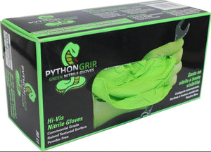 Guantes de nitrilo Python Grip, grandes, 100 unidades