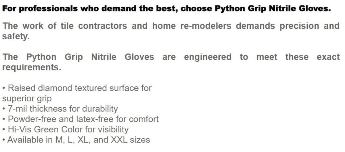 Python Grip Nitrile Gloves, XX-Large, 90 Count