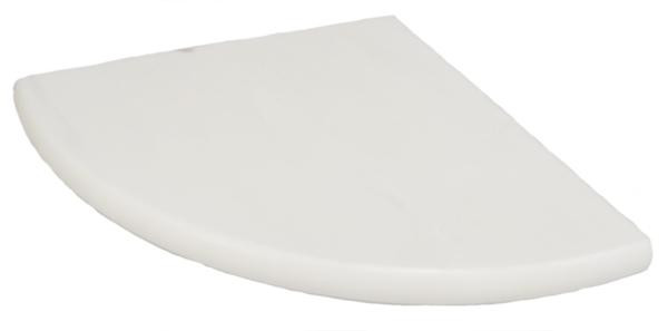 Snow White Marble Corner Shower Shelf 9" 1