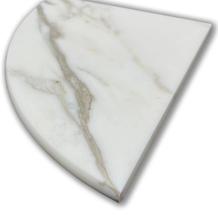 Calacatta Gold Marble Corner Shower Shelf 9" - Honed 1