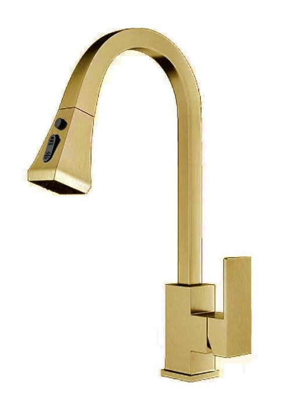 KF811 Single-Handle Kitchen Faucet, Brushed Gold 1