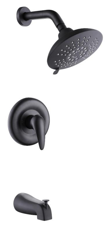 CS039 Tub/Shower Faucet Combo, Matte Black 1