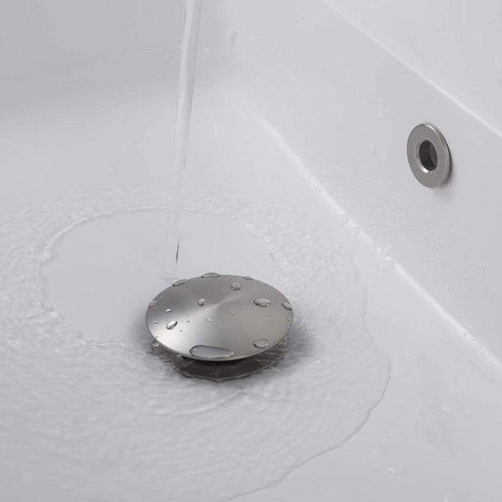 HB6002 Desagüe de lavabo push, níquel cepillado
