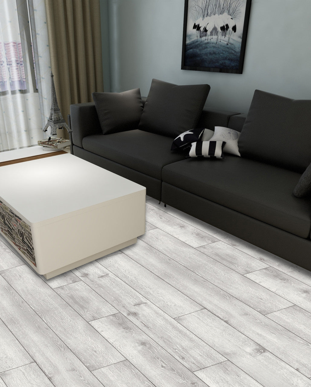 Poplar II Blanco 7x48 Tabla de Vinilo de Lujo con Aspecto de Madera