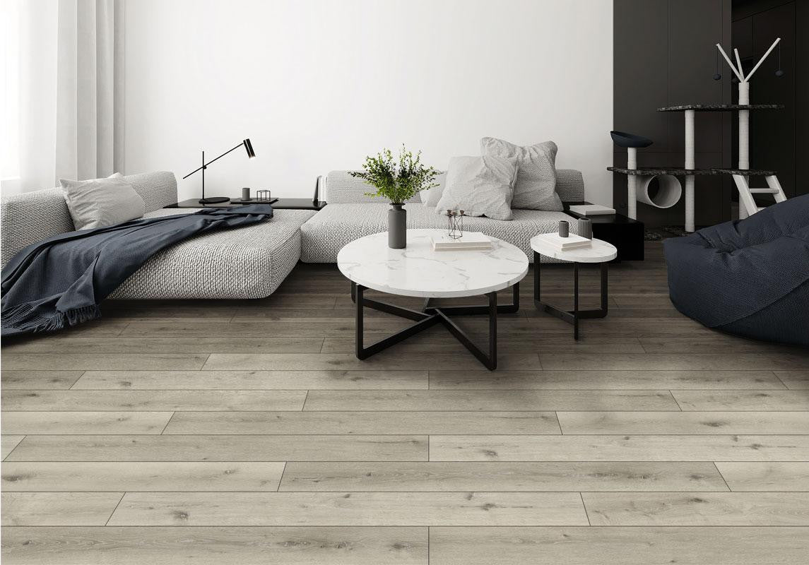 Glacier Grey 7x48 Tabla de vinilo de lujo con aspecto de madera