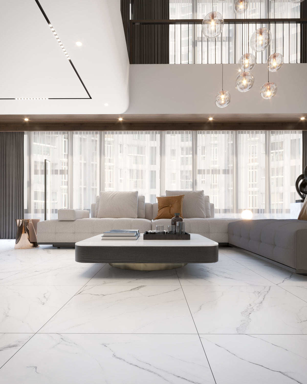 Olimpo 48x48 Polished Marble Look Porcelain Tile