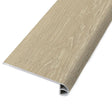 Pacific Grove Forest Route vinyl stair nosing, light wood-grain profile