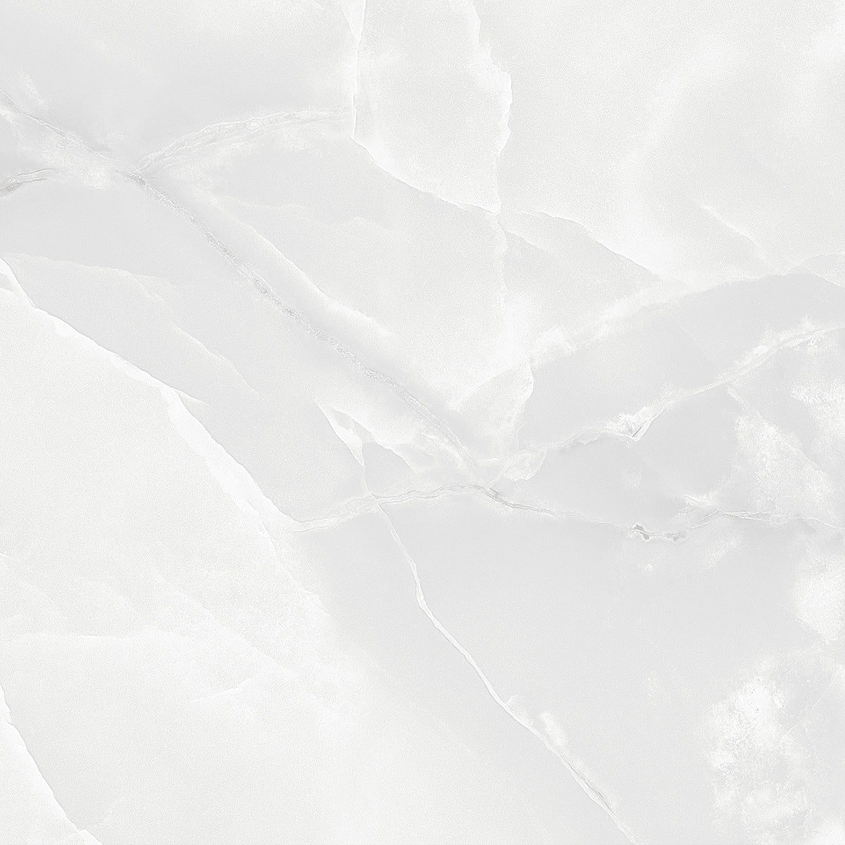 White marble texture porcelain tile with soft gray veining and a polished stone-like surface.
