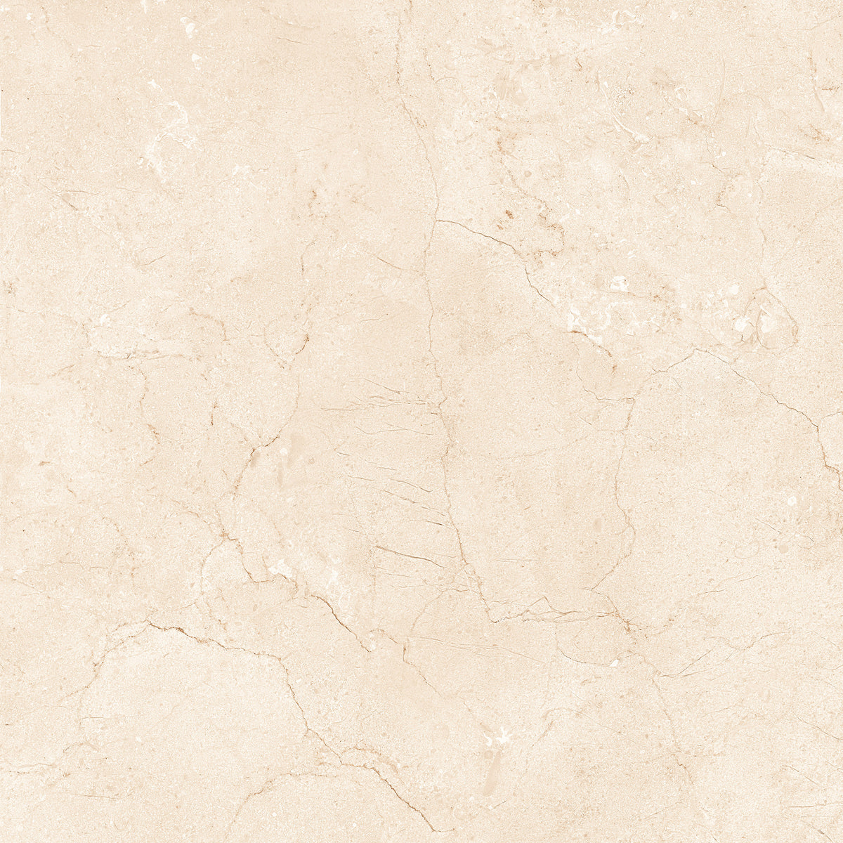 Mármol Crema Marfil 24x24 de Porcelana Pulida con Aspecto de Mármol