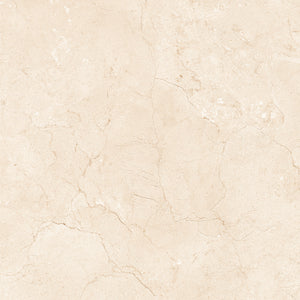 Mármol Crema Marfil 24x24 de Porcelana Pulida con Aspecto de Mármol