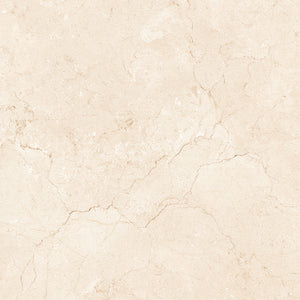 Mármol Crema Marfil 24x24 de Porcelana Pulida con Aspecto de Mármol