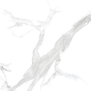 Silver Moon 24x24 Polished Marble Look Porcelain Tile