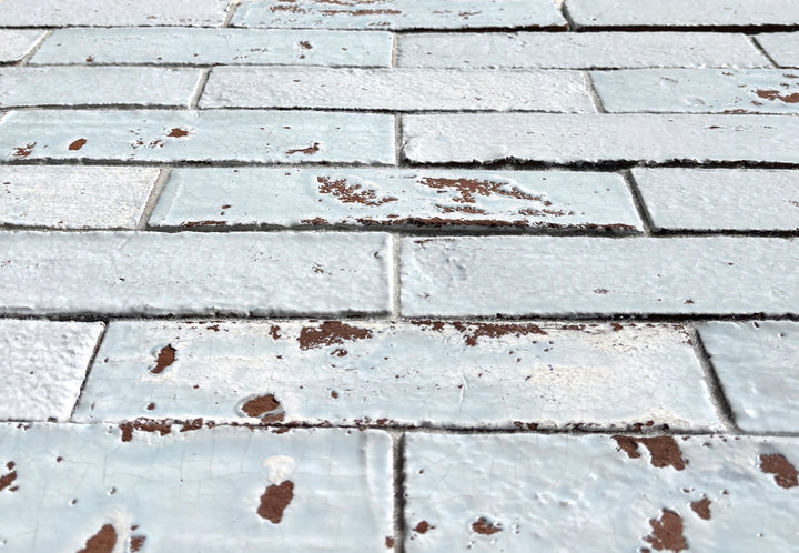 Artesano Cozumel Blue Glossy Brick 2x9 Clay Tile