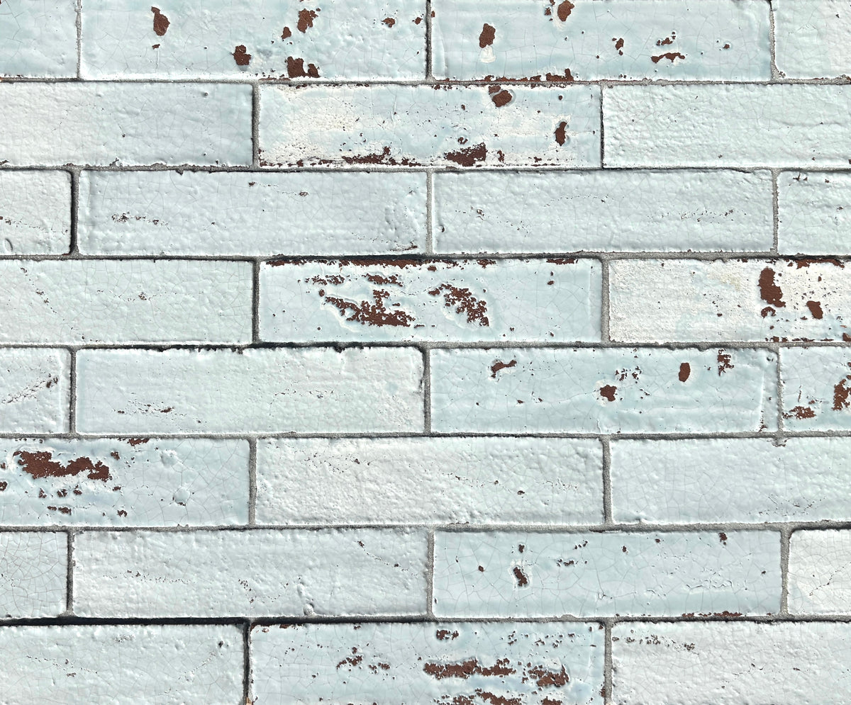 Artesano Cozumel Blue Glossy Brick 2x9 Clay Tile