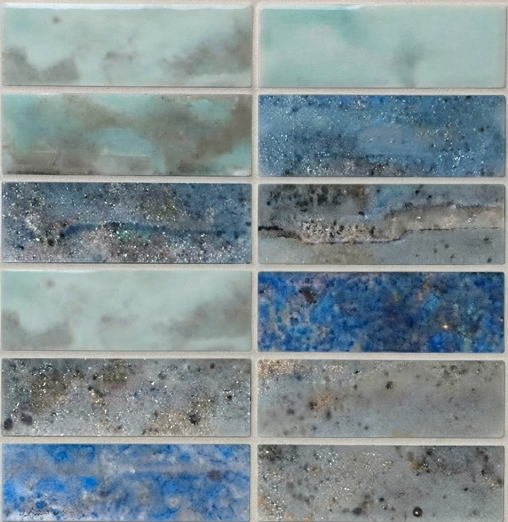 Mosaico de vidrio Caleido Jade 2x6 12x12
